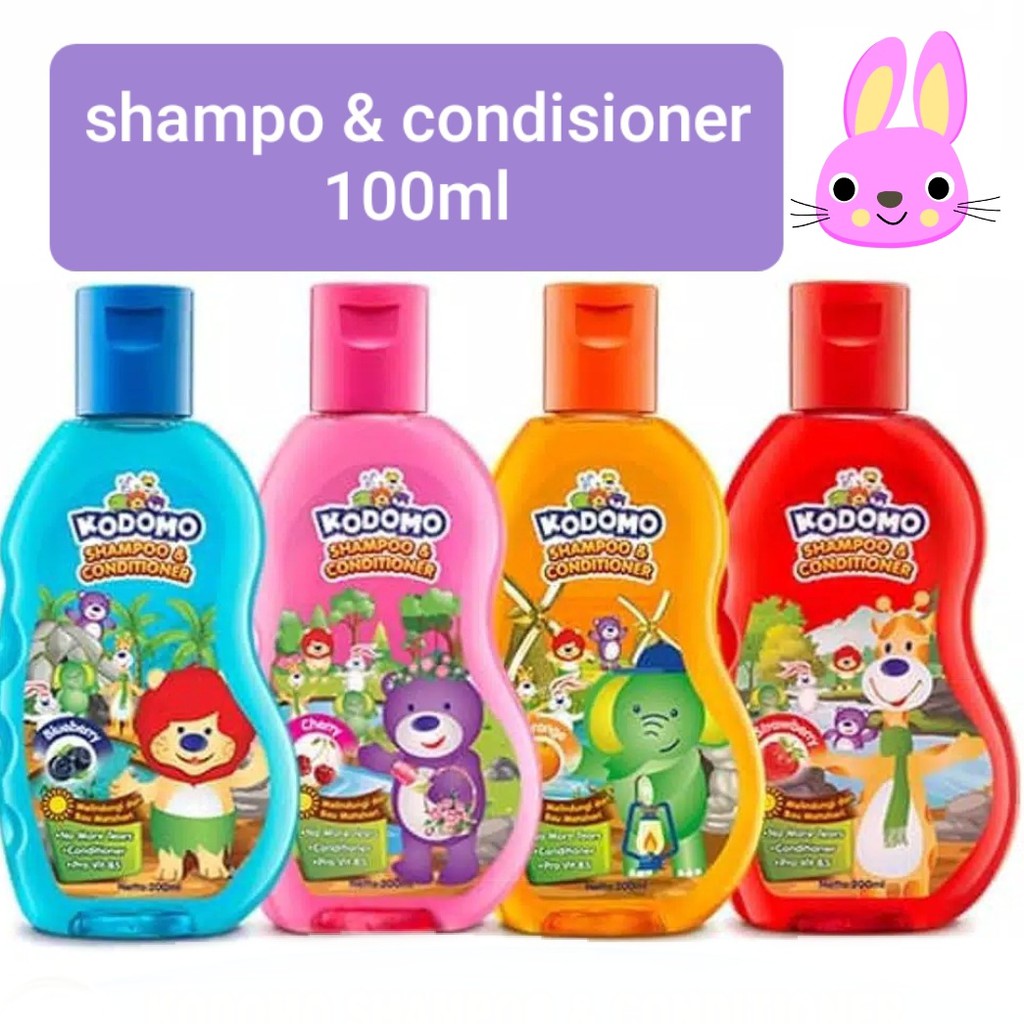 Kodomo BOTOL 100mL shampo anak &amp; conditioner kids buah blueberry orange strobery (no.171)