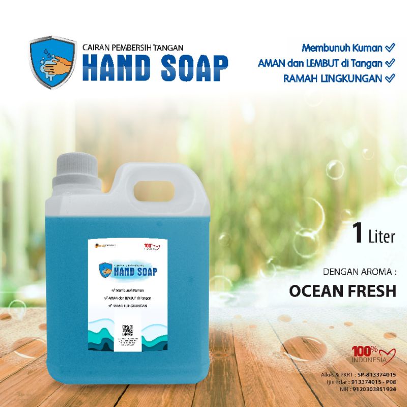 HandSoap pembersih tangan aneka aroma buah segar kemasan jurigen 1 liter