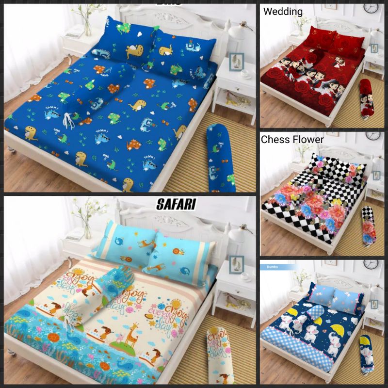 SPREI VITO UK.180X200 DINO CHESS FLOWER SAFARI WEDDING DUMBO