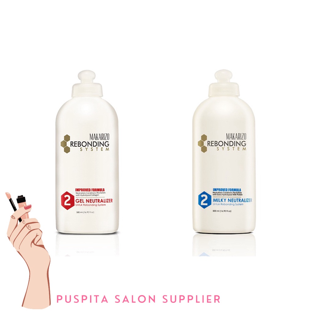 MAKARIZO Rebonding System Neutralizer 500ml STEP 2 Netral Milky / Gel / Smoothing / Pelurus Rambut