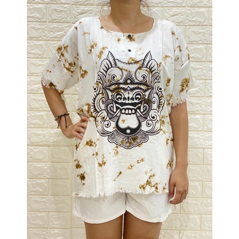 BAJU BARONG DASAR PUTIH ACAK ALL SZ