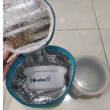 Merries Lunchbox set/ Tempat Makan berbahan keramik+ tas