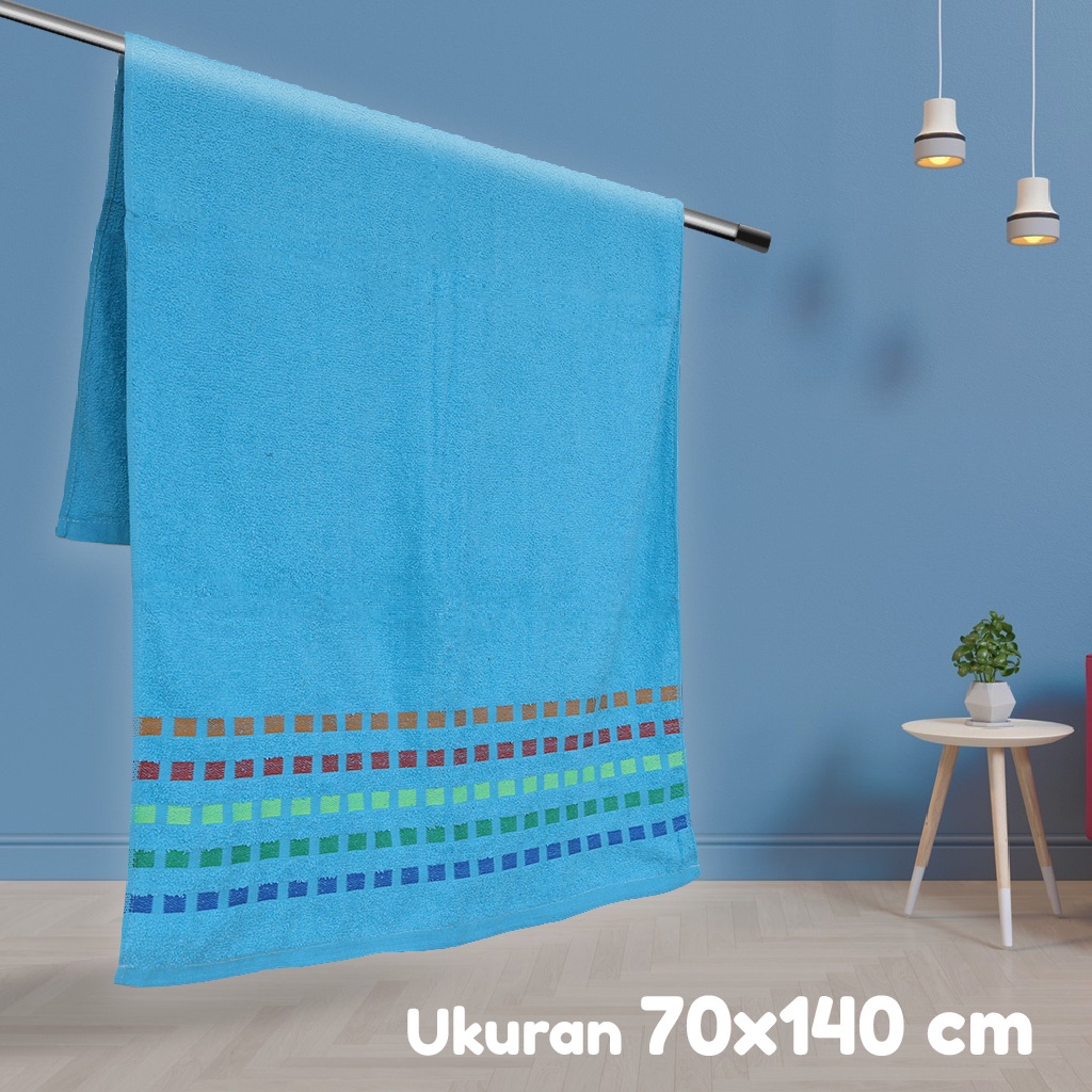 PROMO Handuk Mandi 100% Katun Ukuran 140cmx70cm Daya Serap Tinggi High Quality Handuk Terpopuler H12-X