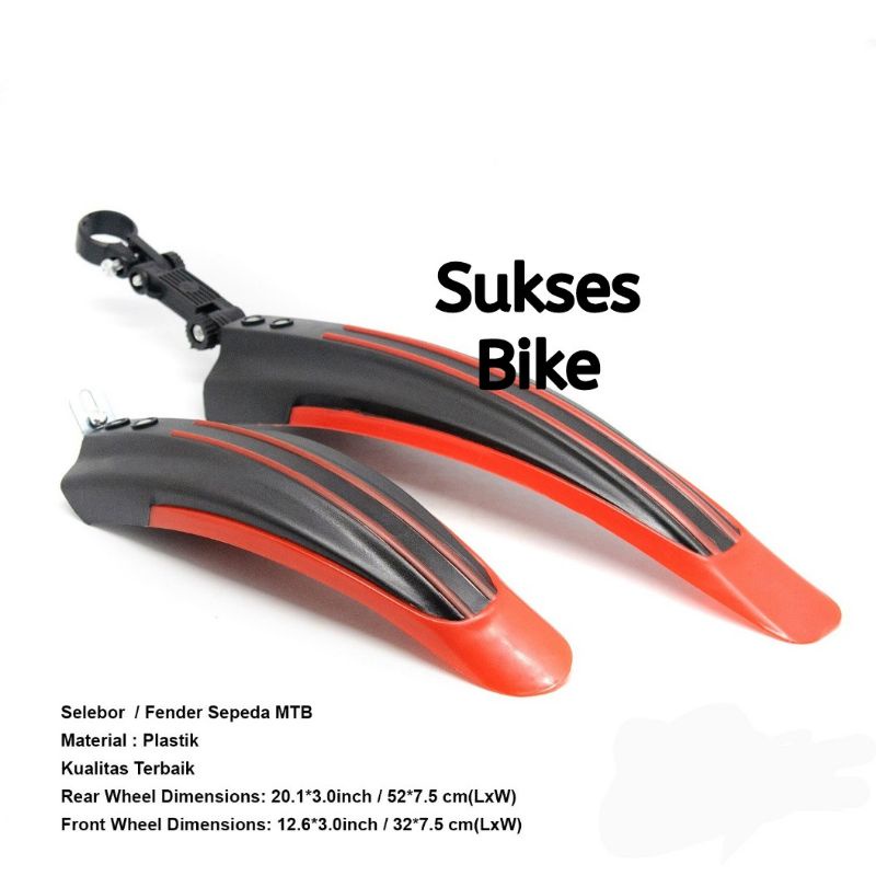 Spakbor Sepeda Fender Depan Belakang MTB BMX