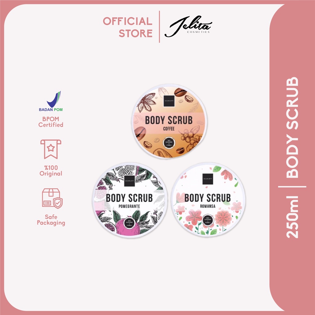Jelita Cosmetics - Scarlett Whitening Body Scrub