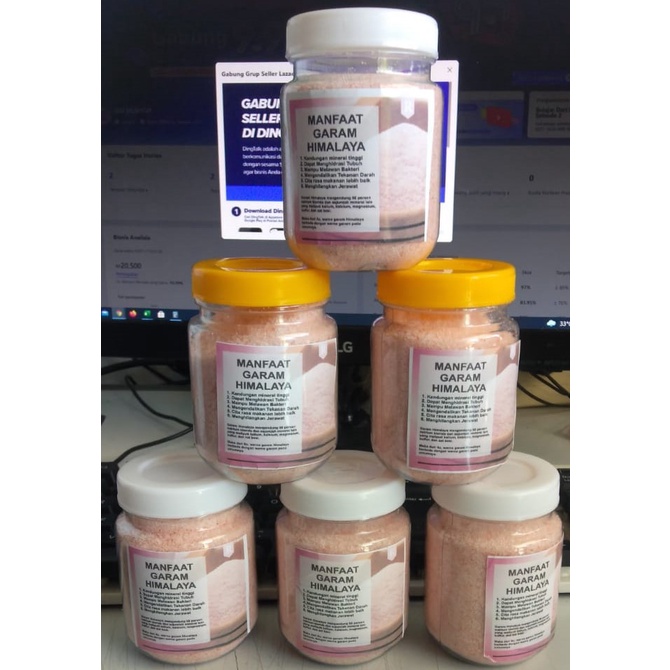 

garam himalaya pink 120gr-himalayan pink salt 120gr-best quality-dejojonstore