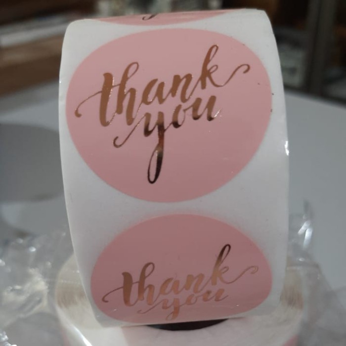 

Sticker Thank You Large - Diameter 4.5cm - Stiker Ucapan