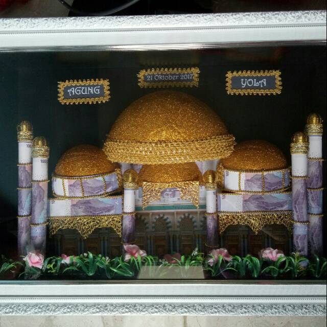 Mahar pernikahan bentuk masjid 3D