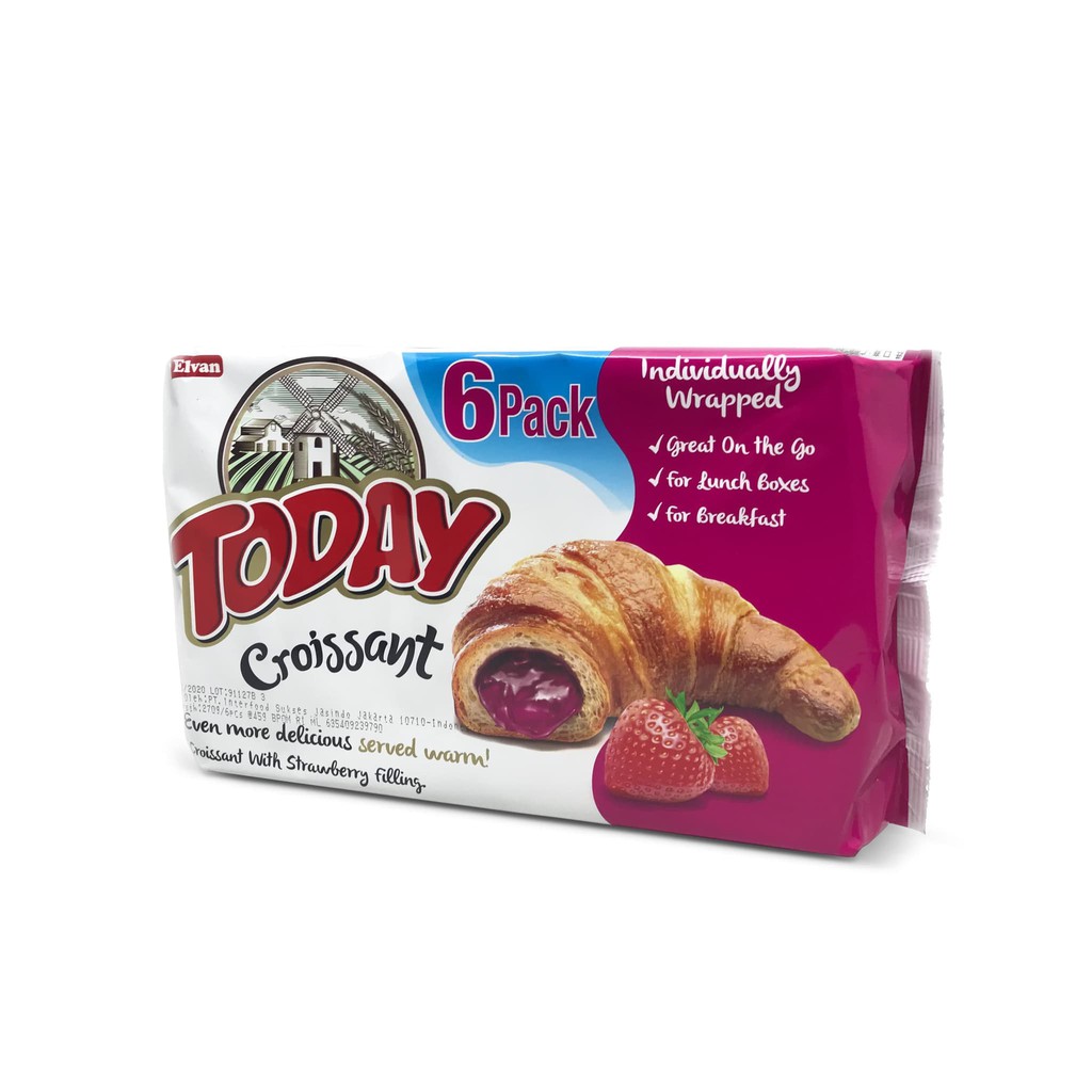 

PROMO ELVAN TODAY CROISSANT STRAWBERRY 6X45G TERMURAH