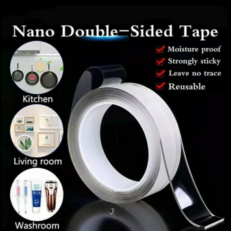 

Double Tape Nano Transparan Perekat Bening Serbaguna