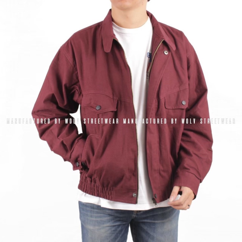 WOLV ORIGINAL Jaket Pilot Jaket Flight Jaket Vintage Jaket Bomber Maroon