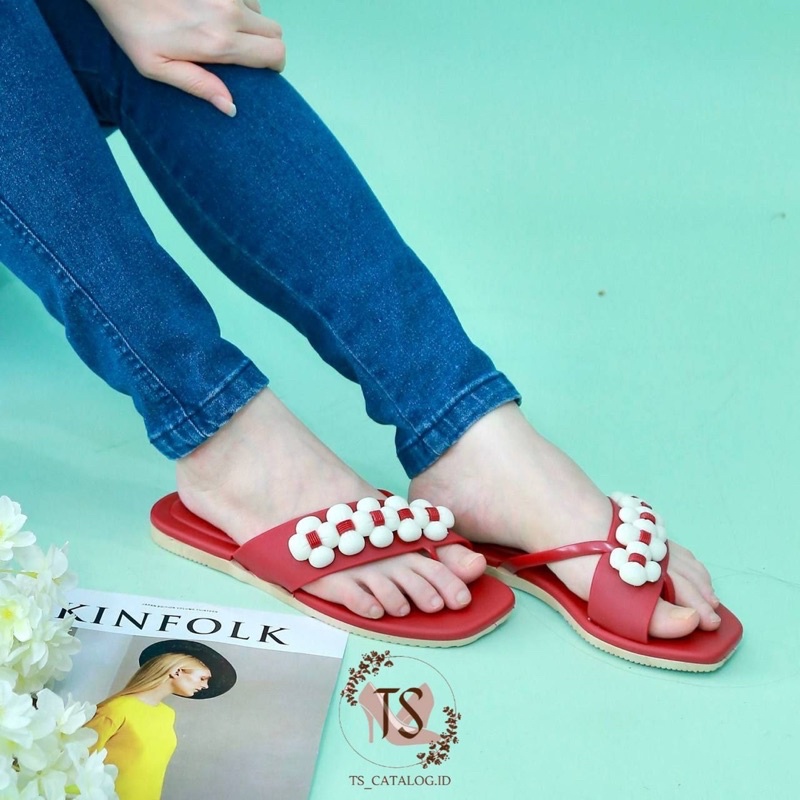 Sandal Japit Jempol Bunga Kapas Import Morego 929-A11