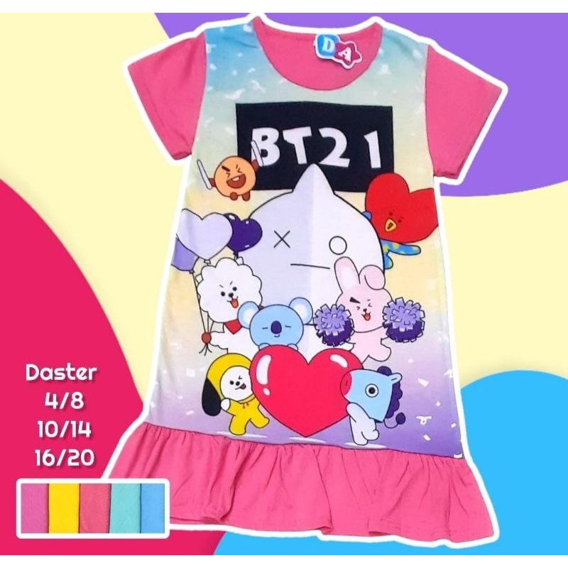 daster BTS, daster anak, daster kaos