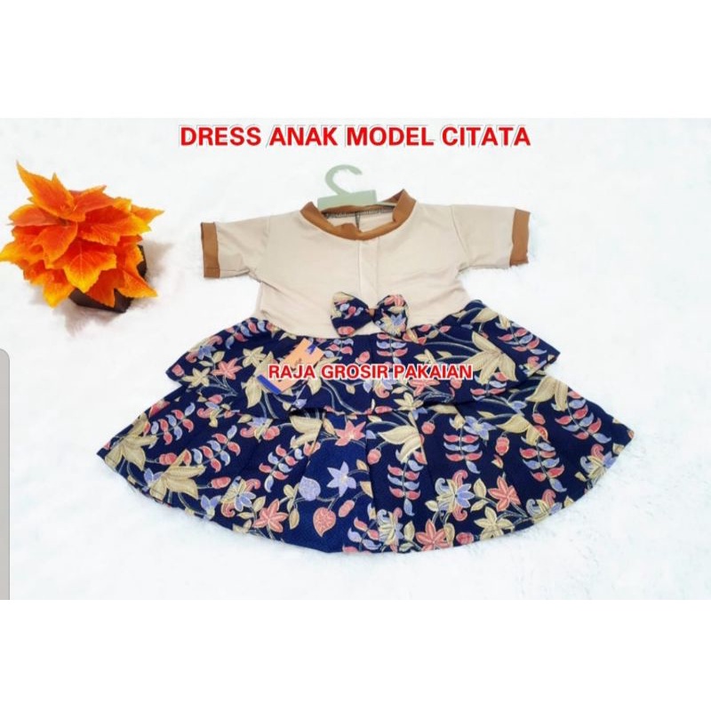 Dress Anak Model Citata Estimasi 1-6 Tahun / Dress Anak Tingkat Susun / Baju Anak Murah