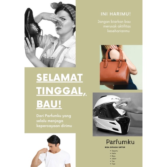 Parfum sepatu, helm, tas anti bacterial, pewangi sepatu,pengharum sepatu 100ml - PARFUMKU