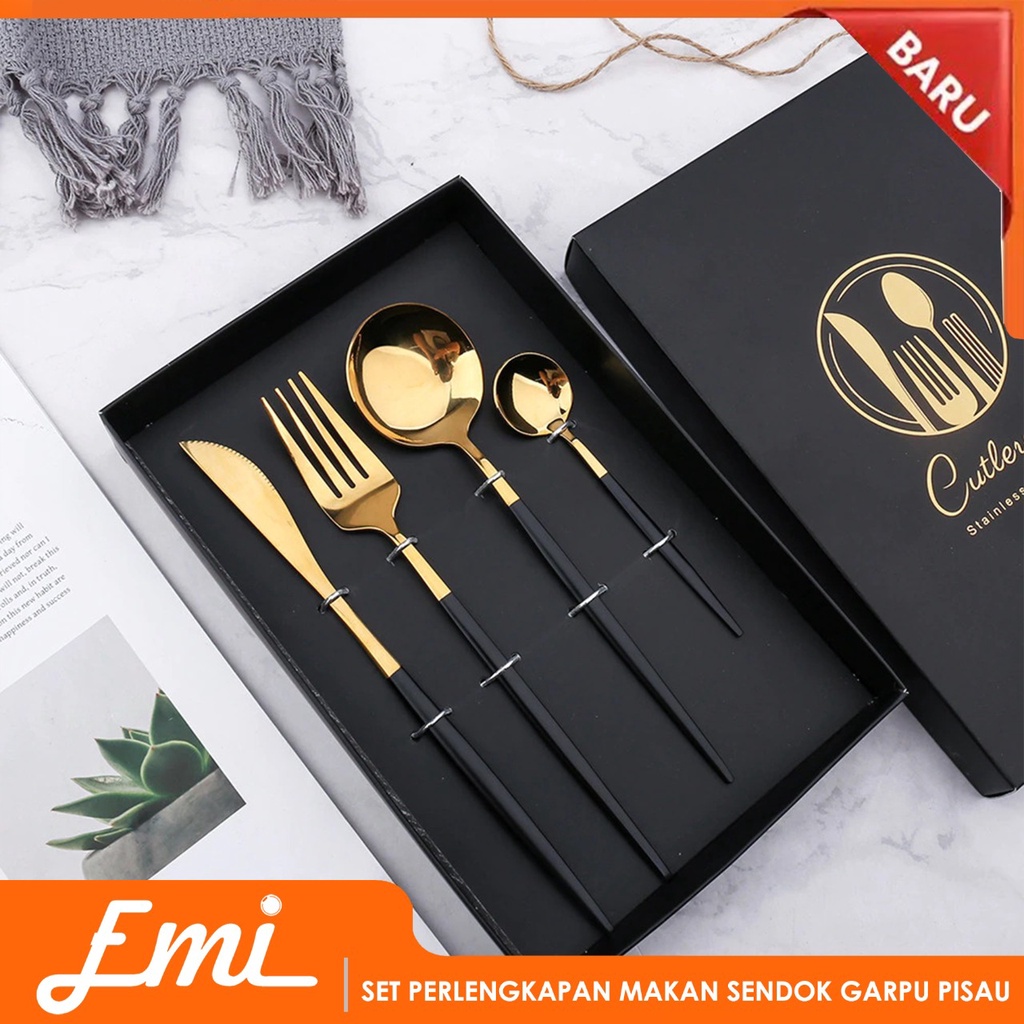 Set Perlengkapan Makan Elegant Sendok Garpu Pisau