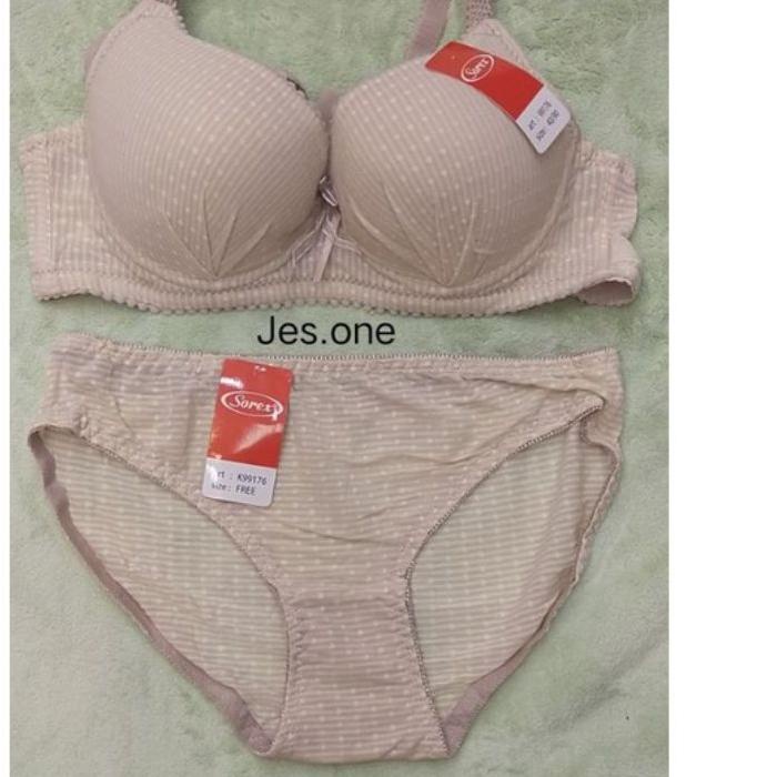 Baru - Sorex 99176 Bra Set Berkawat Busa Sedang Cup B Kait 3 ✓