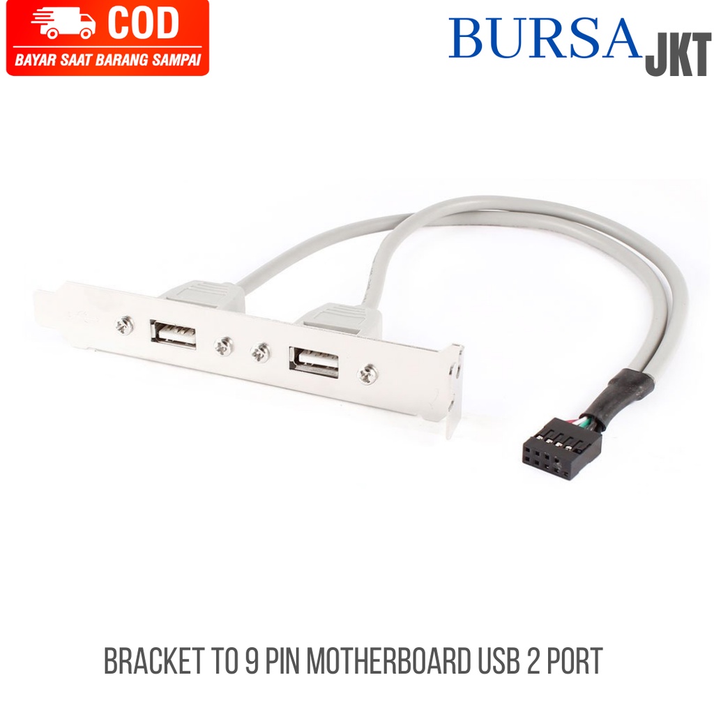 USB 2.0 TAMBAHAN 2 DAN 4 PORT UNTUK CASING BELAKANG PC MOUNT PANEL HEADER 9 PIN