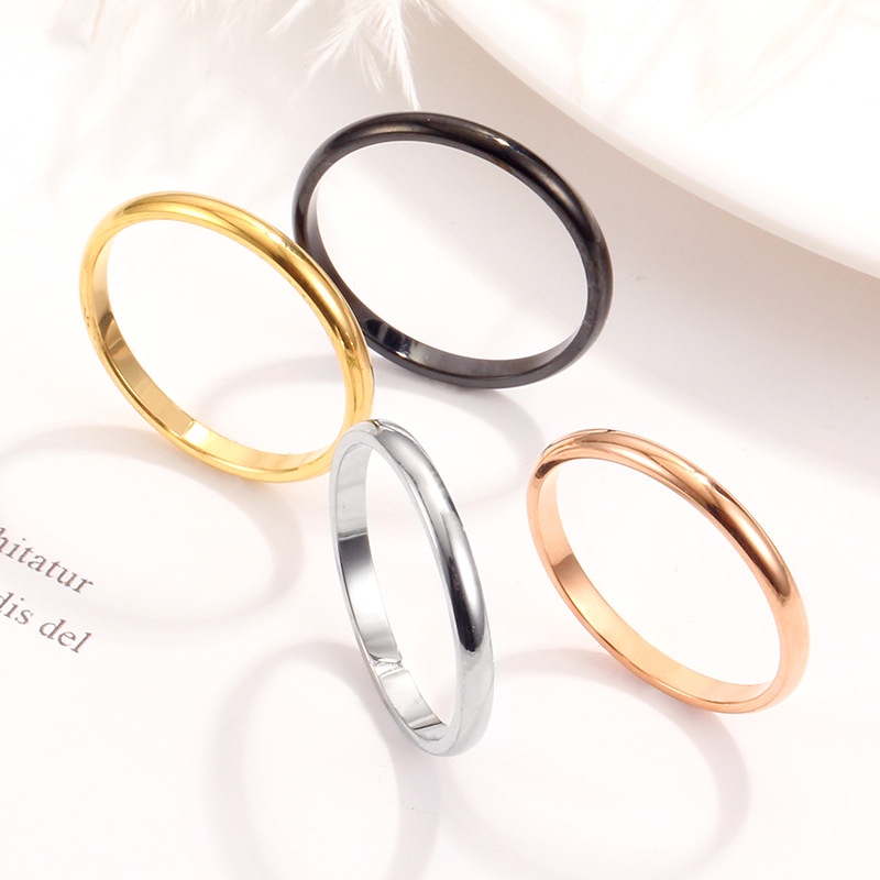 Cincin Pertunangan / Pernikahan Bahan Titanium Steel Import / Cincin Casual Titanium Unisex-Won