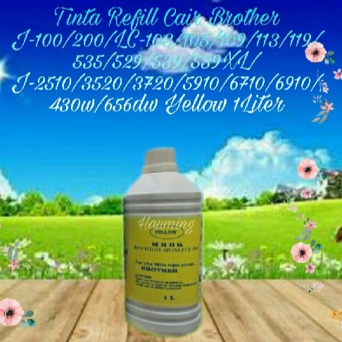 Tinta refill dye ink MH INK MHHQ Compatible for J100 J200 J2510 J3520 J3720 J5910 J6710 J6910 J430 J656 Yellow 1 Liter