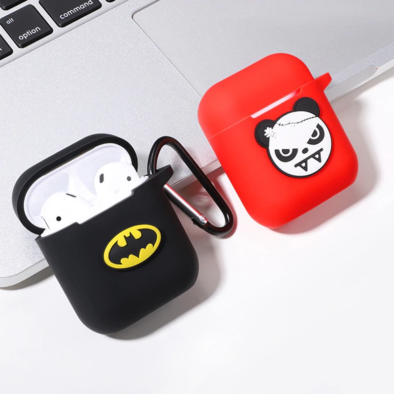 Soft Case Cover Silikon Motif Kartun Marvel untuk Apple airpods