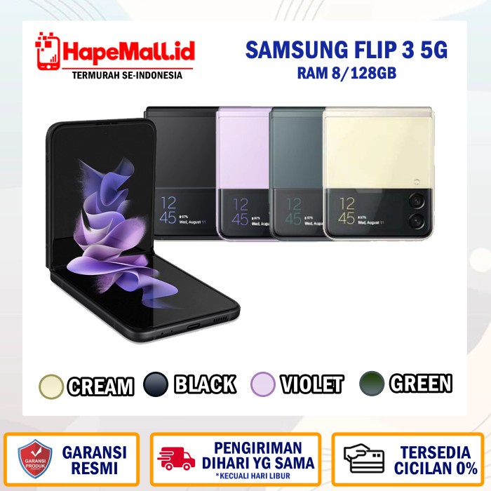 SAMSUNG GALAXY FLIP 3 RAM 8/128GB GARANSI RESMI SEIN TERMURAH