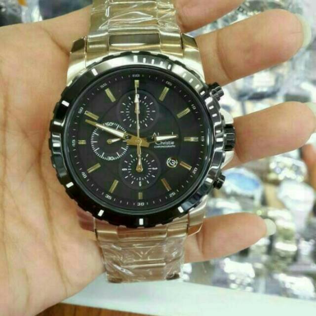 Jam Tangan Pria Alexandre Christie AC 6141 Gold Black