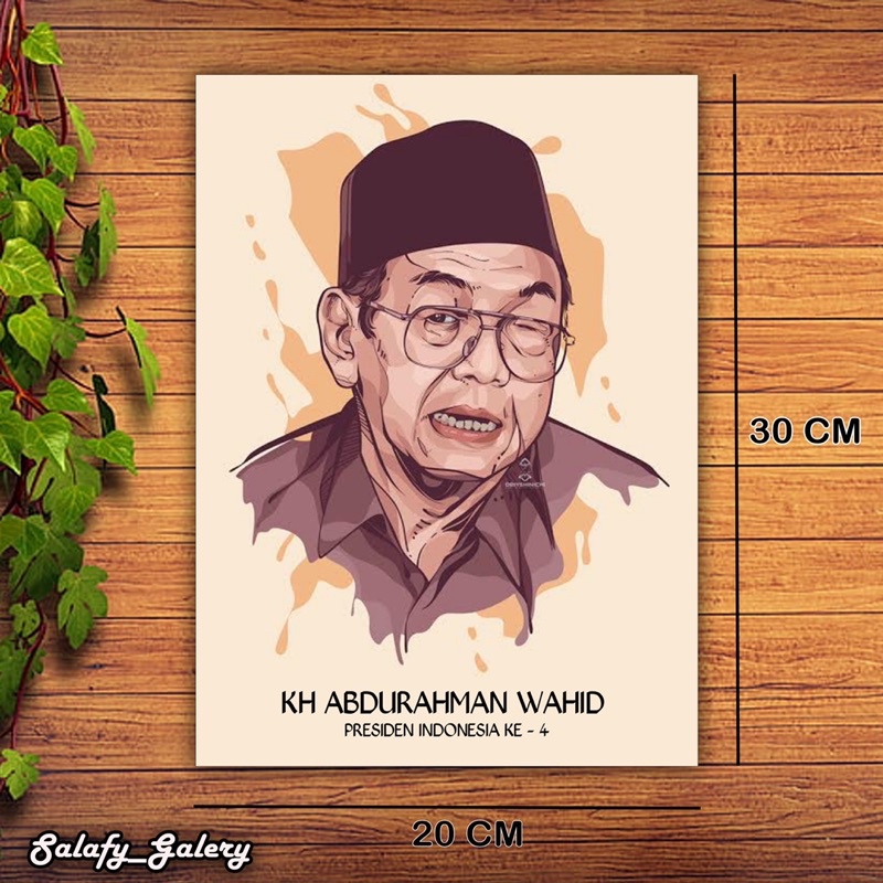 Foto Poster Gus Dur Wall Decor Kayu MDF