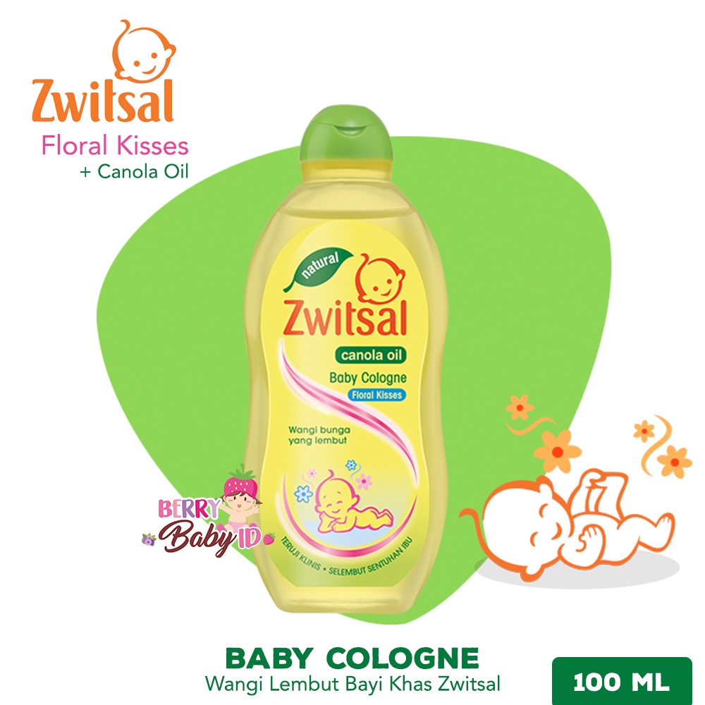 Zwitsal Classic Baby Cologne Floral Kisses 100 ml Parfum Bayi Anak Berry Mart