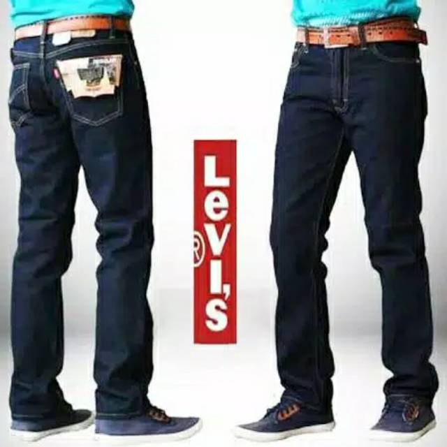 CELANA JEANS PRIA STANDAR REGULER PREMIUM BASIC 28 - 38 bisa COD Hitam Abu Birumuda Biru Biowash Blueblack