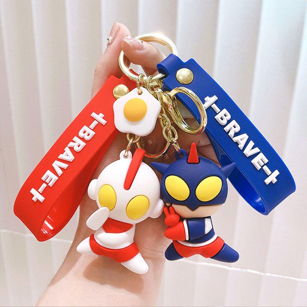 [Elegan] Ultraman Gantungan Kunci Liontin Fashion Ultraman Anime Jepang Gantungan Kunci Mobil Darah Panas Anime Key Ring