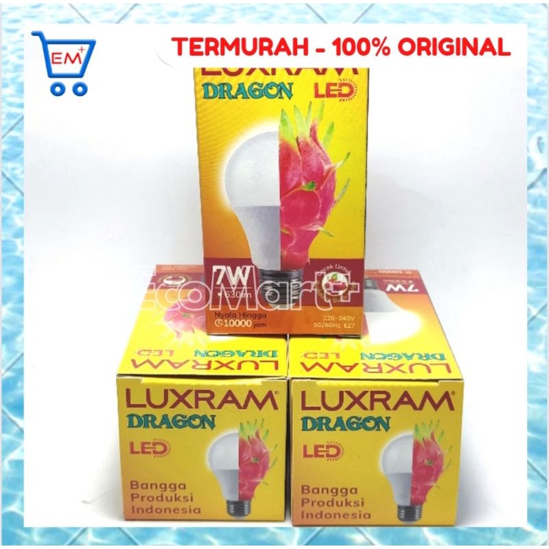 PROMO !! Lampu LED LUXRAM  7W Kuning/Warm White bisa untuk budidaya BUAH NAGA , penerangan CAFE