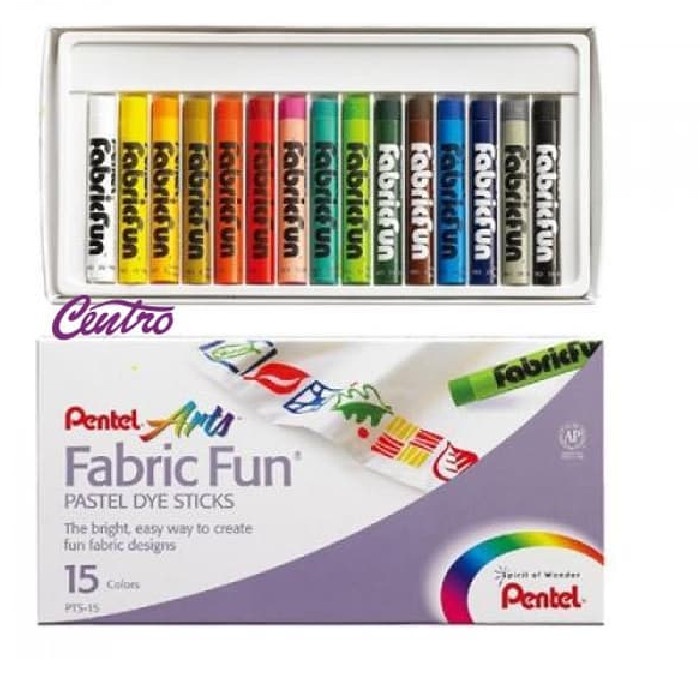 

PASTEL-DRY-OIL- PENTEL FABRIC FUN PASTEL DYE STICKS PTS-15 WARNA CAT KAIN TC -OIL-DRY-PASTEL.