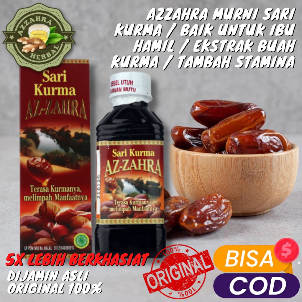 330gr AZZAHRA Murni Sari Kurma / Madu Angkak Darusyifa / Baik untuk Ibu Hamil / Ekstrak Buah Kurma / Tambah Stamina