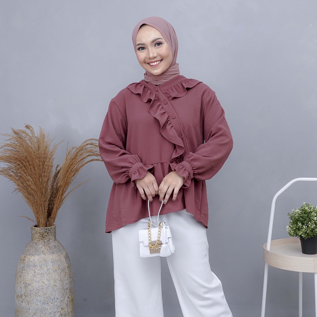 Blouse Tiana, Top Tiana, Baju Atasan