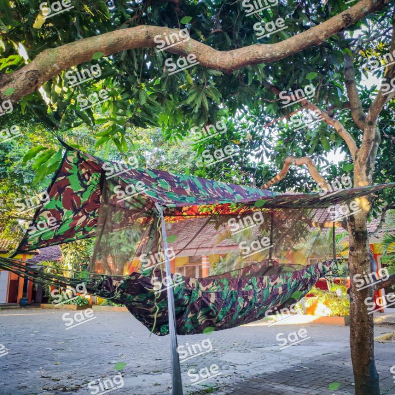 HAMMOCK JATAH TNI/HAMMOK AYUNAN/HAMMOCK KELAMBU/HAMMOCK+FLYSHEET/KELAMBU ANTI SERANGGA/KELAMBU TNI