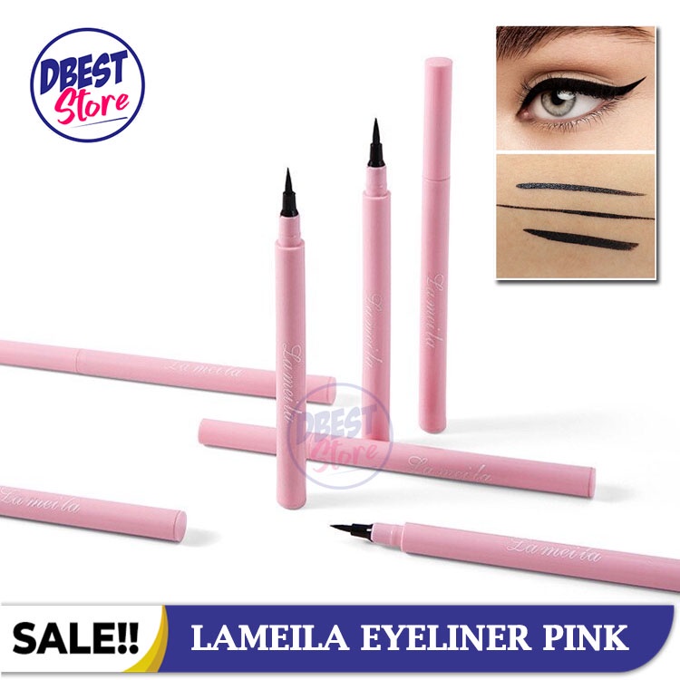 ORIGINAL Lameila Eyeliner Black Pencil Pensil Cair Warna Hitam Profesional Anti Air Tahan Lama 24h