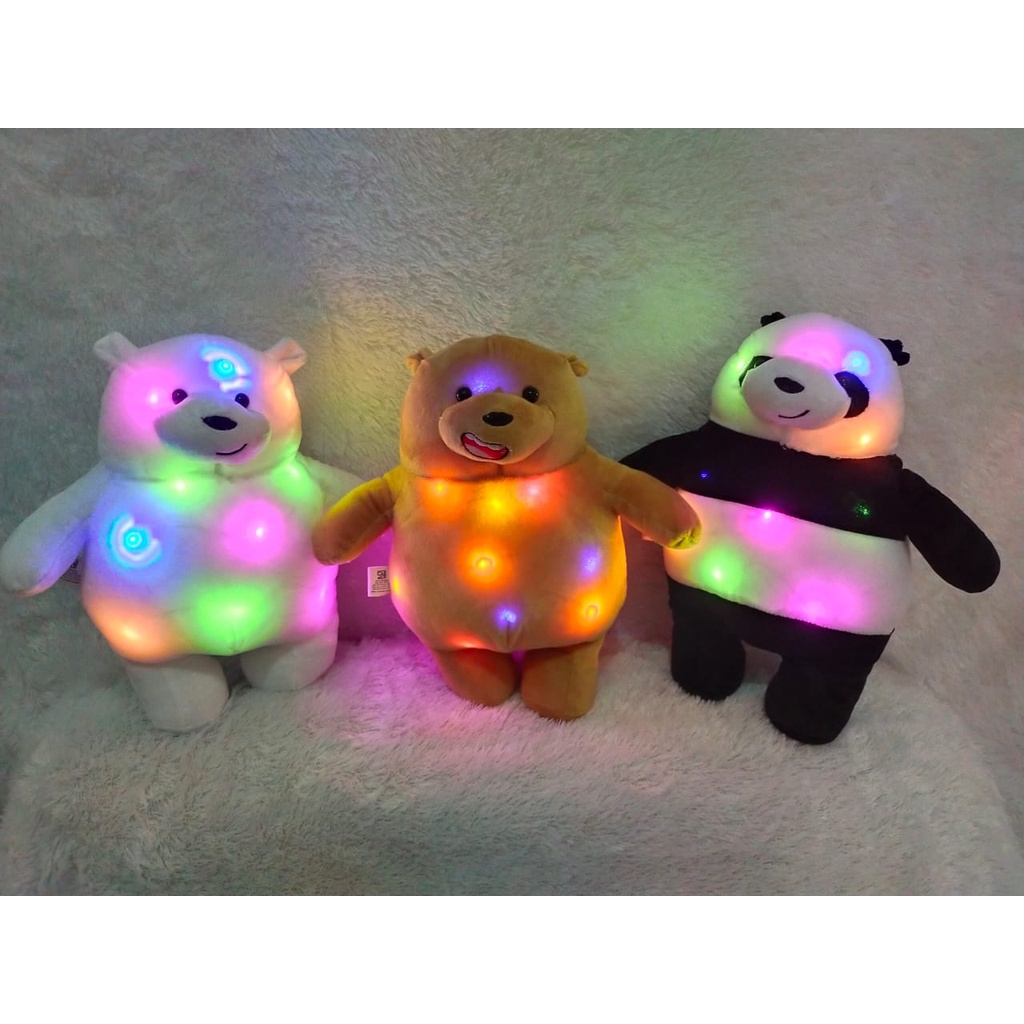 Boneka We Bear Bears Led Bisa Nyala Boneka Beruang Panda, ice Bear, Grizzly Lucu Imut