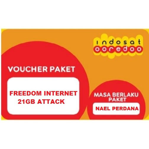 VOUCHER INDOSAT FREEDOM INTERNET 21GB ATTACK