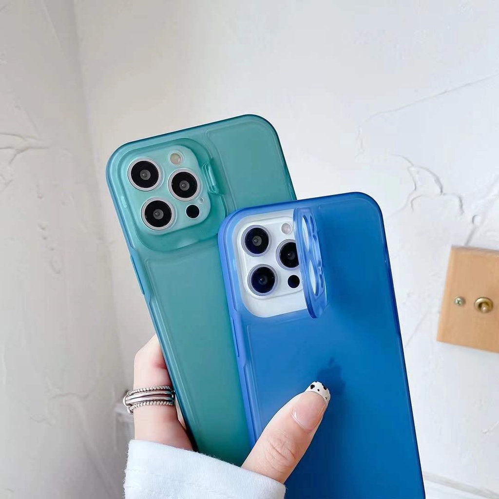 Lensa Protection Kreatif Stand Phone Case For IPHONE X XR XS MAX 11 PRO MAX 12 PRO MAX 13 PRO MAX