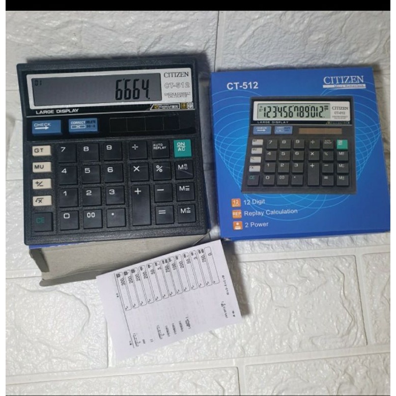 

Kalkulator Citizen CT512 calculator Citizen CT 512 KALKULATOR 12 Digit