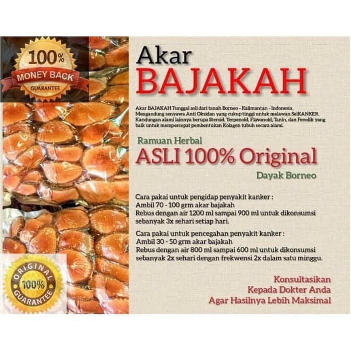 

AKAR BAJAKAH TUNGGAL 500gr asli kalimantan 100% JAMU KANKER TERPERCAYA