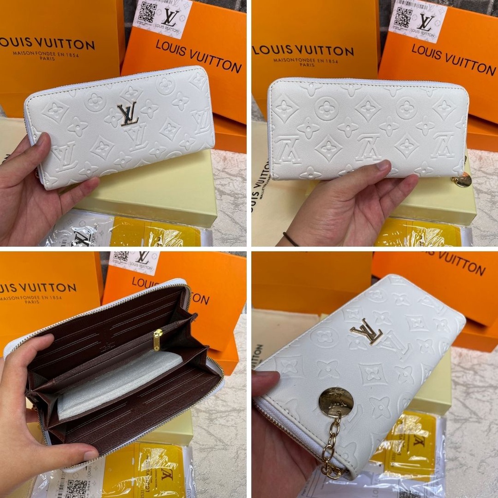 Dompet LV Motif Mono Damier / Dompet Panjang Dompet Kulit Long Wallet