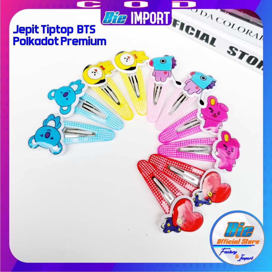 2 Pcs Jepit Tiptop BTS Korea Bling-Bling Impor Best Seller