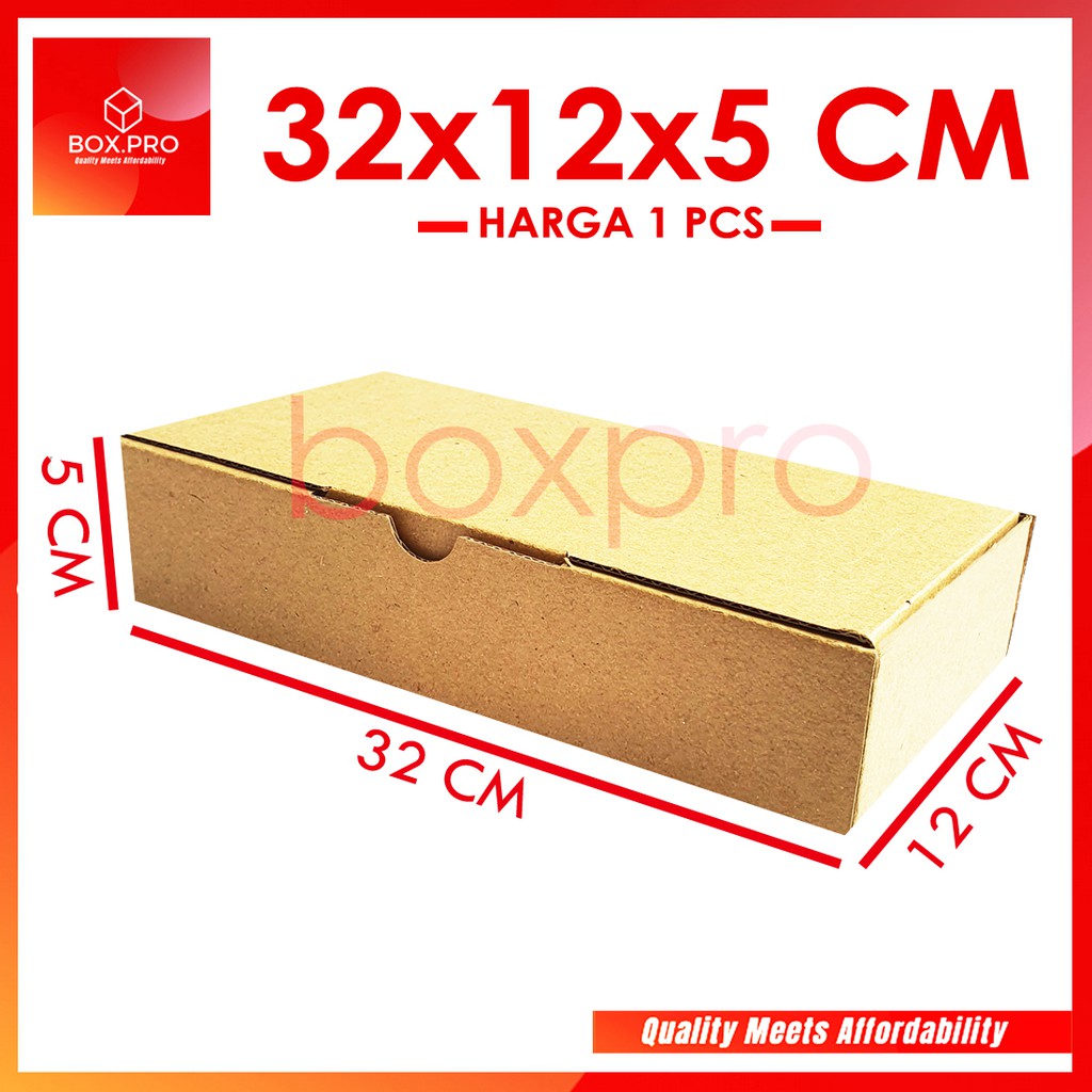 

Kardus Dus uk 32x12x5 cm (ECER) Die Cut Box Kotak Packing Aksesoris Baju Makanan Pizza Hijab Kue