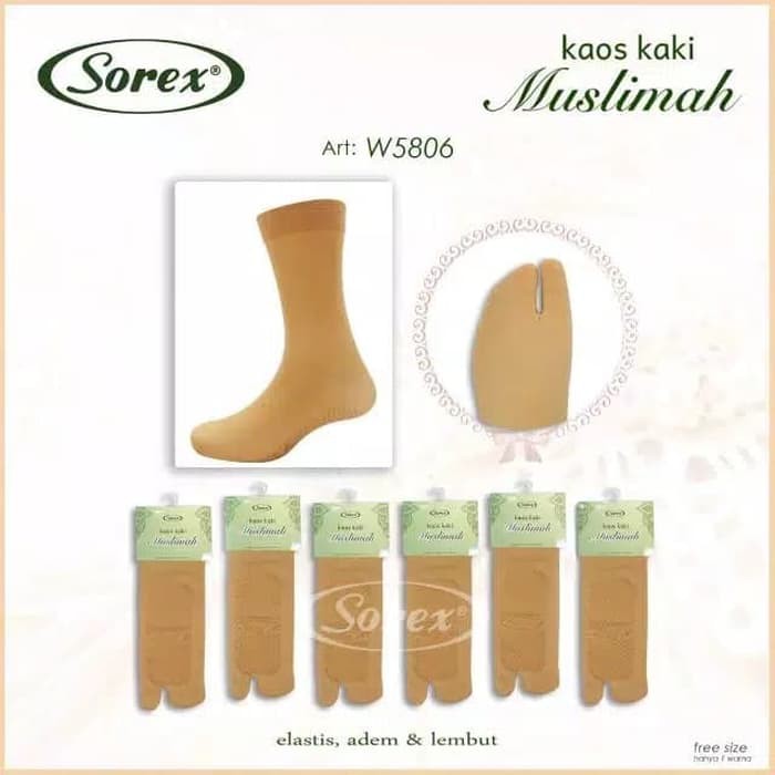 RC KAOS KAKI MUSLIMAH SOREX TIPE W5805/W5806/W5809/W5803 ANTI SELIP-2