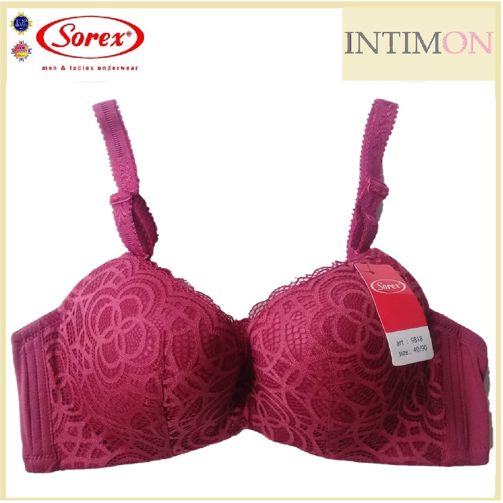 SOREX BH BRA BRUKAT 9818 BRA RENDA BUSA SEDANG KAWAT CUP BESAR UNDERWEAR PAKAIAN DALAM DALEMAN FASHI