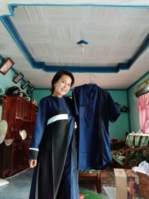 Batik Solehah Baju Gamis Pasangan Couple Muslim Cp Carita Termurah