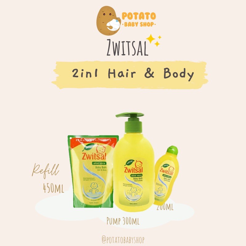 Zwitsal 2in1 Hair &amp; Body Wash - Perawatan Rambut &amp; Sabun Mandi