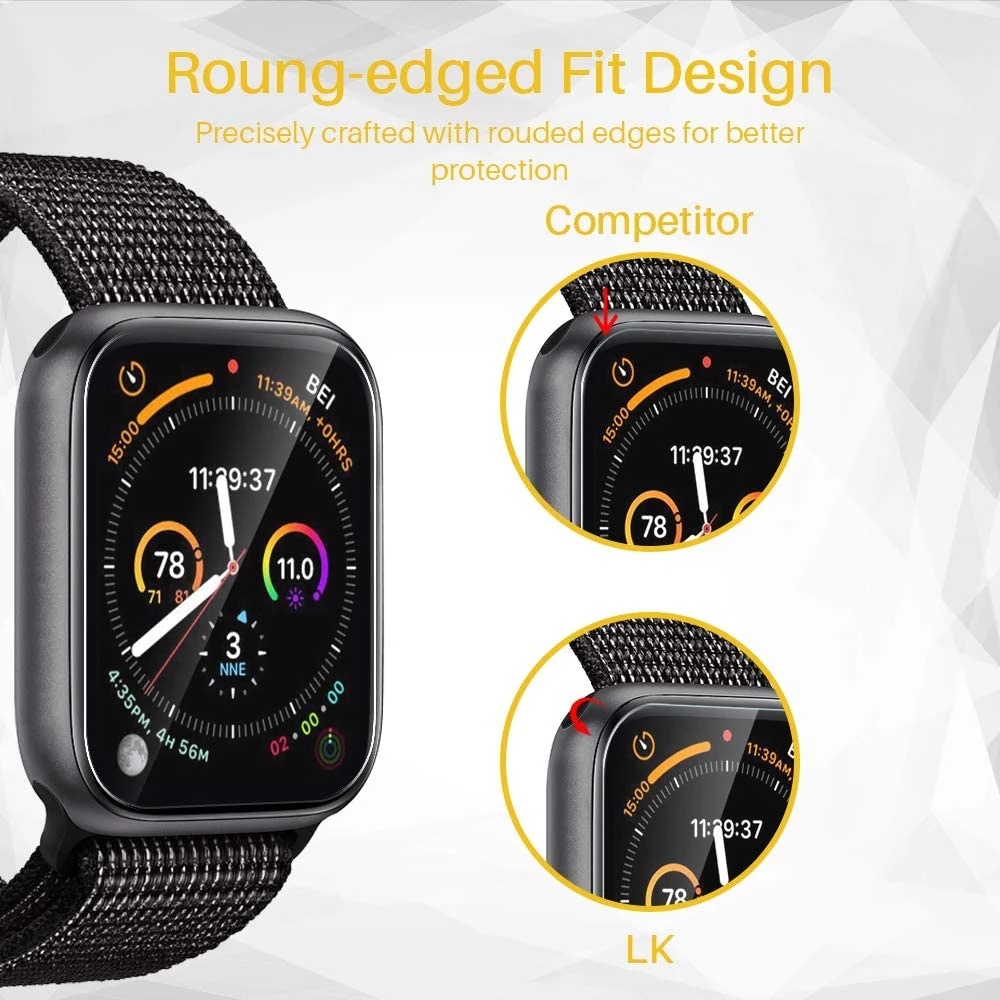 Pelindung Layar Tpu Bening Hd Flexible Untuk For Apple Watch Seri 7 / 6 / 5 / 4